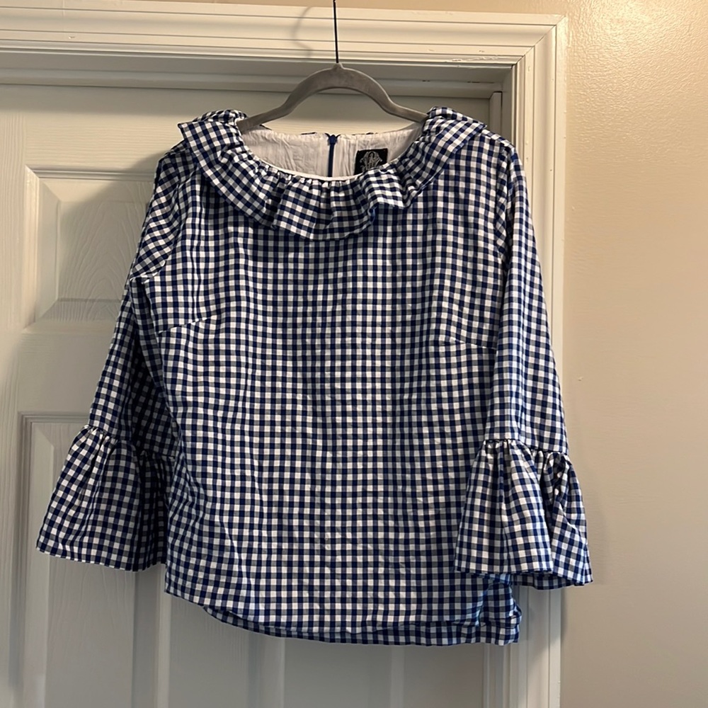 Elizabeth Wilson Checkered Blouse